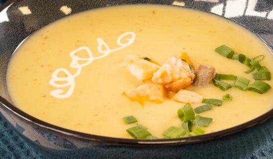 Cream soup with salmon | Cooking recipe