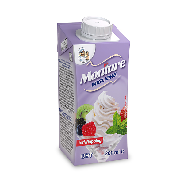 Сладарски крем Montare Migliore за разбиване 26%, 200ml ℮
