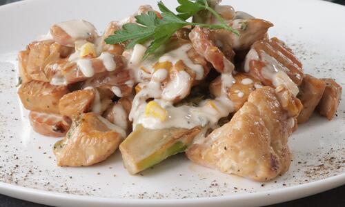 Пилешко филе със зеленчуци