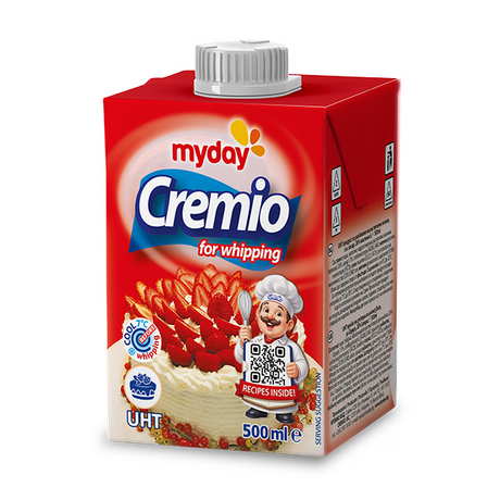 Сладкарски крем за торта Cremio, за разбиване, 26%, 500ml ℮