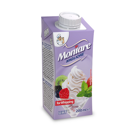 Сладарски крем Montare Migliore за разбиване 26%, 200ml ℮