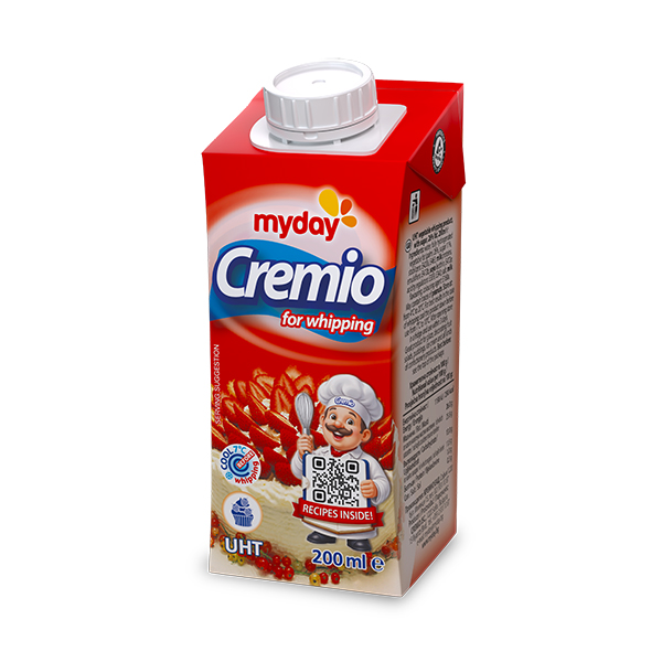 Сладкарски крем MY DAY Cremio за разбиване 26%, 200ml ℮