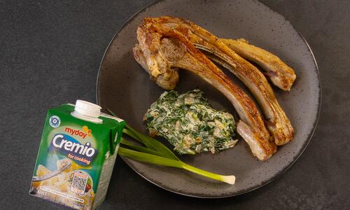 Агнешки котлети със спанак ала крема