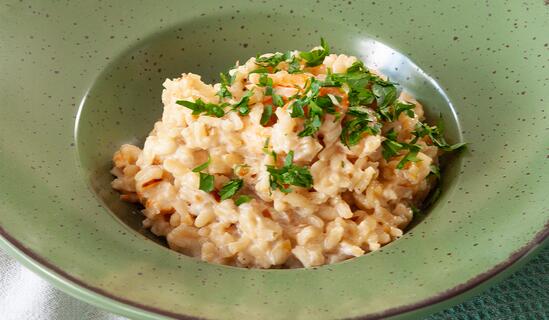 Ризото със скариди и Cremio за готвене