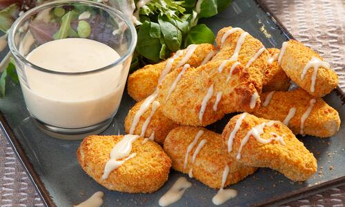 Пилешки хапки в еър фрайър и немски сос  | Рецепта за готвене