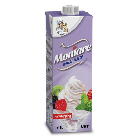 Сладкарски крем Montare Migliore за разбиване 26%, 1L ℮