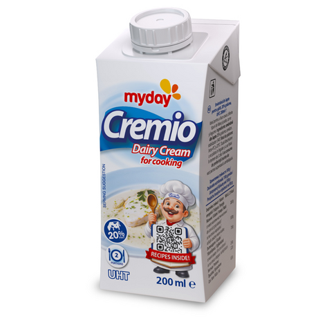 Готварска сметана MY DAY Cremio 20% - млечна, 200ml ℮ 