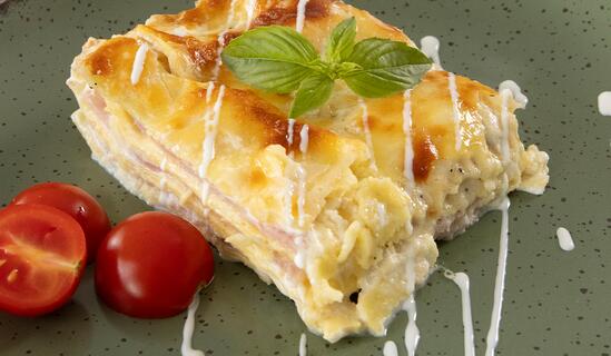 Лазаня с шунка и млечна сметана