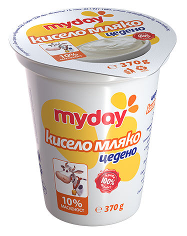 Цедено кисело мляко MY DAY 10%, 370g ℮