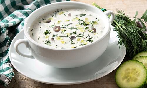 Tarator with Olives and Scallions