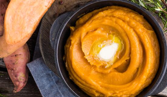 Mashed sweet potatoes