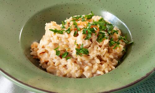 Ризото със скариди и Cremio за готвене