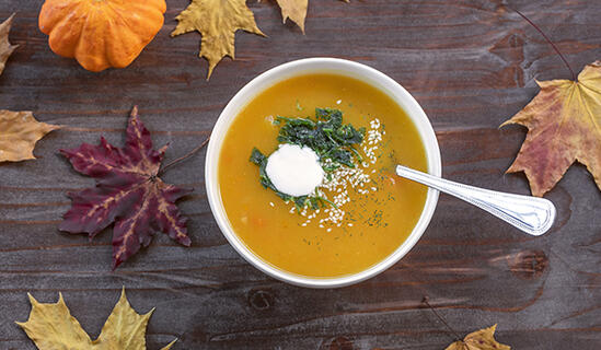 Cream of pumpkin soup