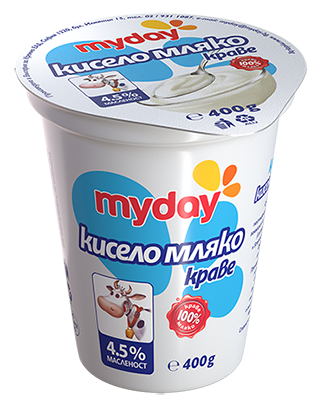 Kисело мляко MY DAY 4.5%, 400g ℮ 