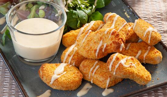 Пилешки хапки в еър фрайър и немски сос  | Рецепта за готвене