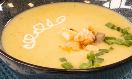 Cream soup with salmon | Cooking recipe